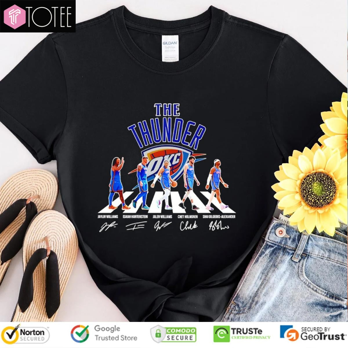 The Oklahoma City Thunder Abbey Road Signatures T-shirt