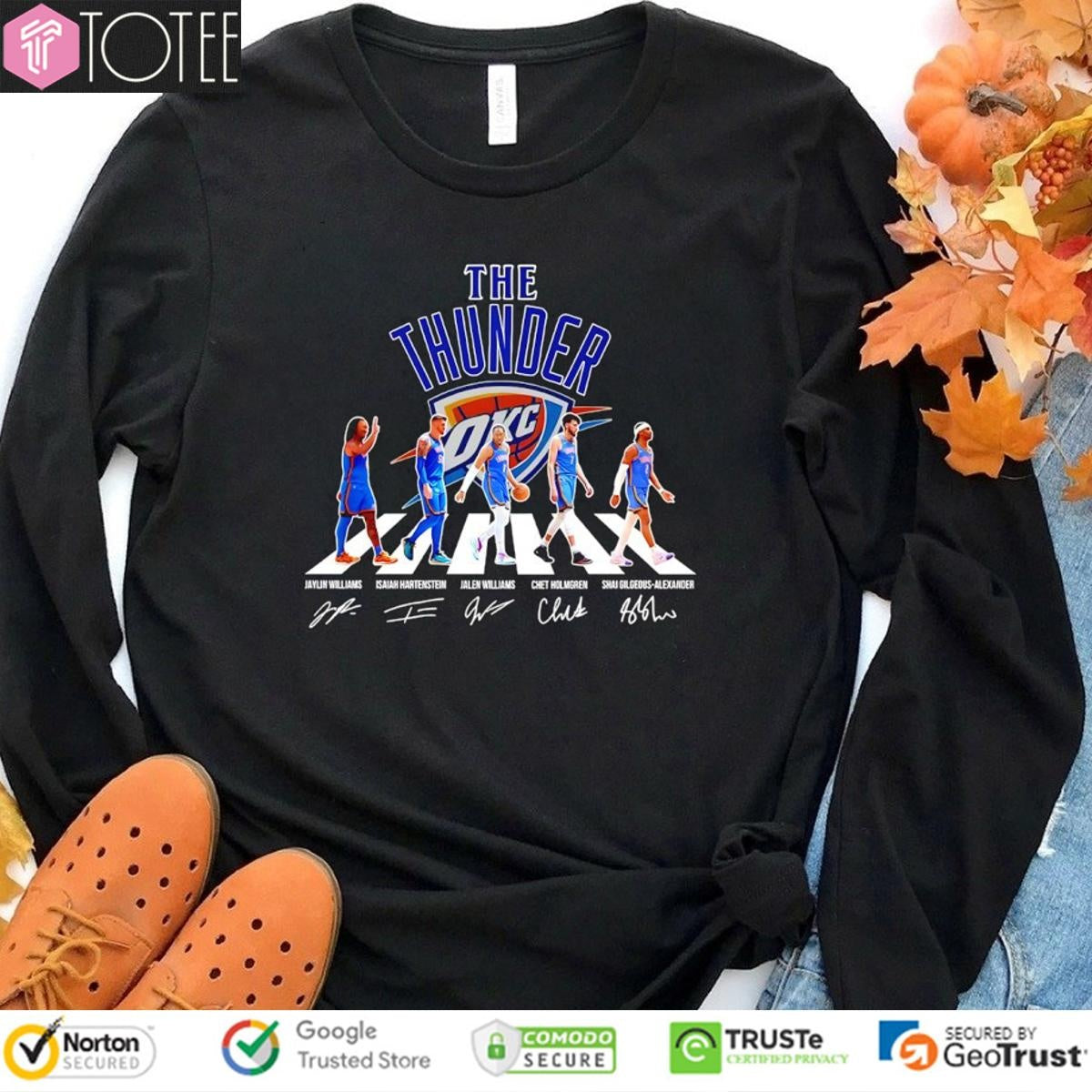 The Oklahoma City Thunder Abbey Road Signatures T-shirt