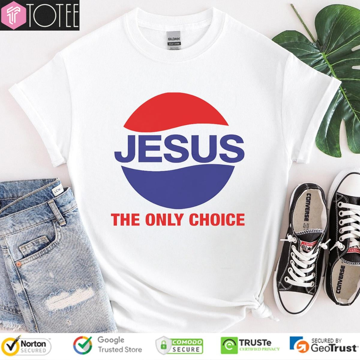 The Only Choice Jesus Parody Pepsi Logo T-shirt