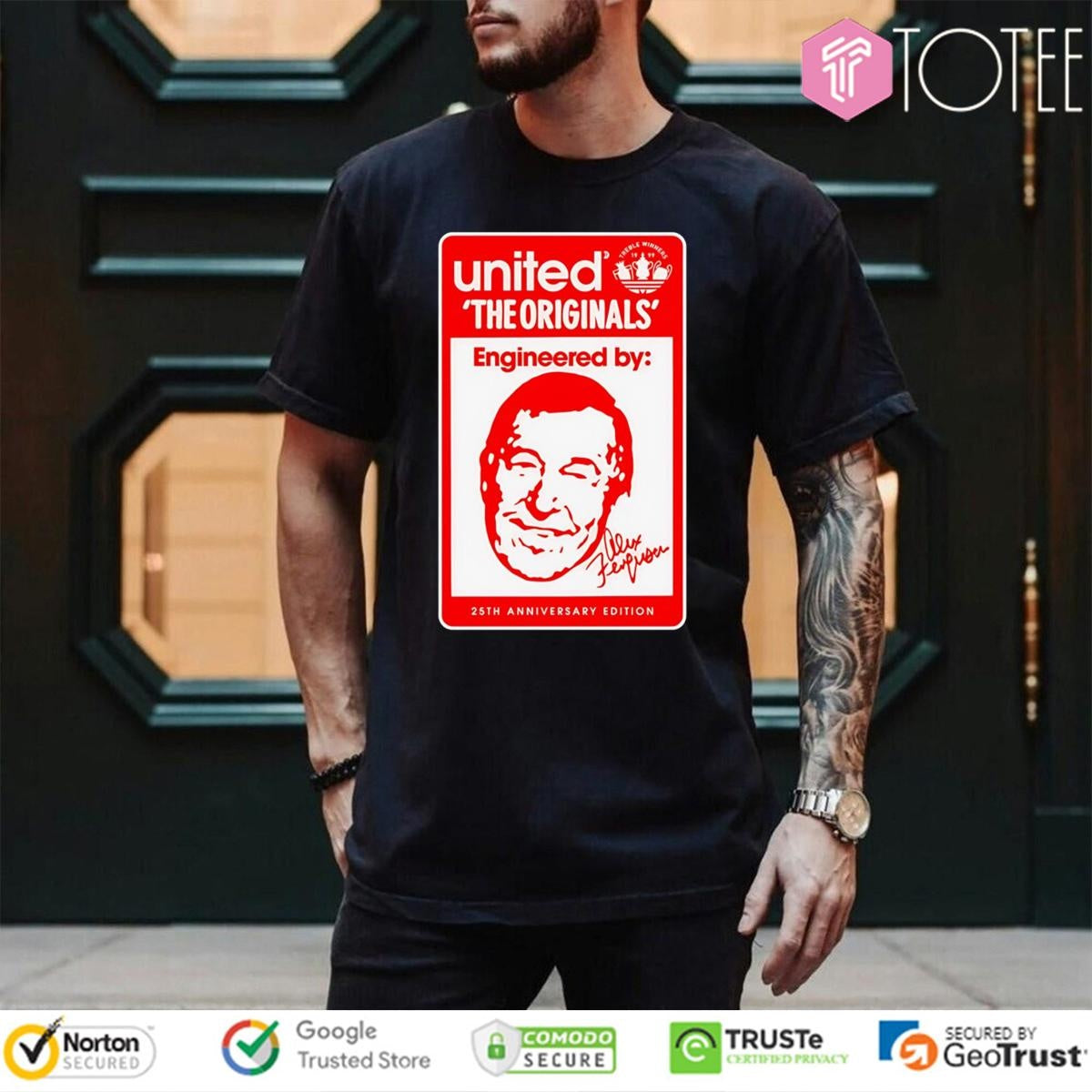 The Originals Engineered Alex Ferguson 25Th Anniversary Man United Signed T-shirt
