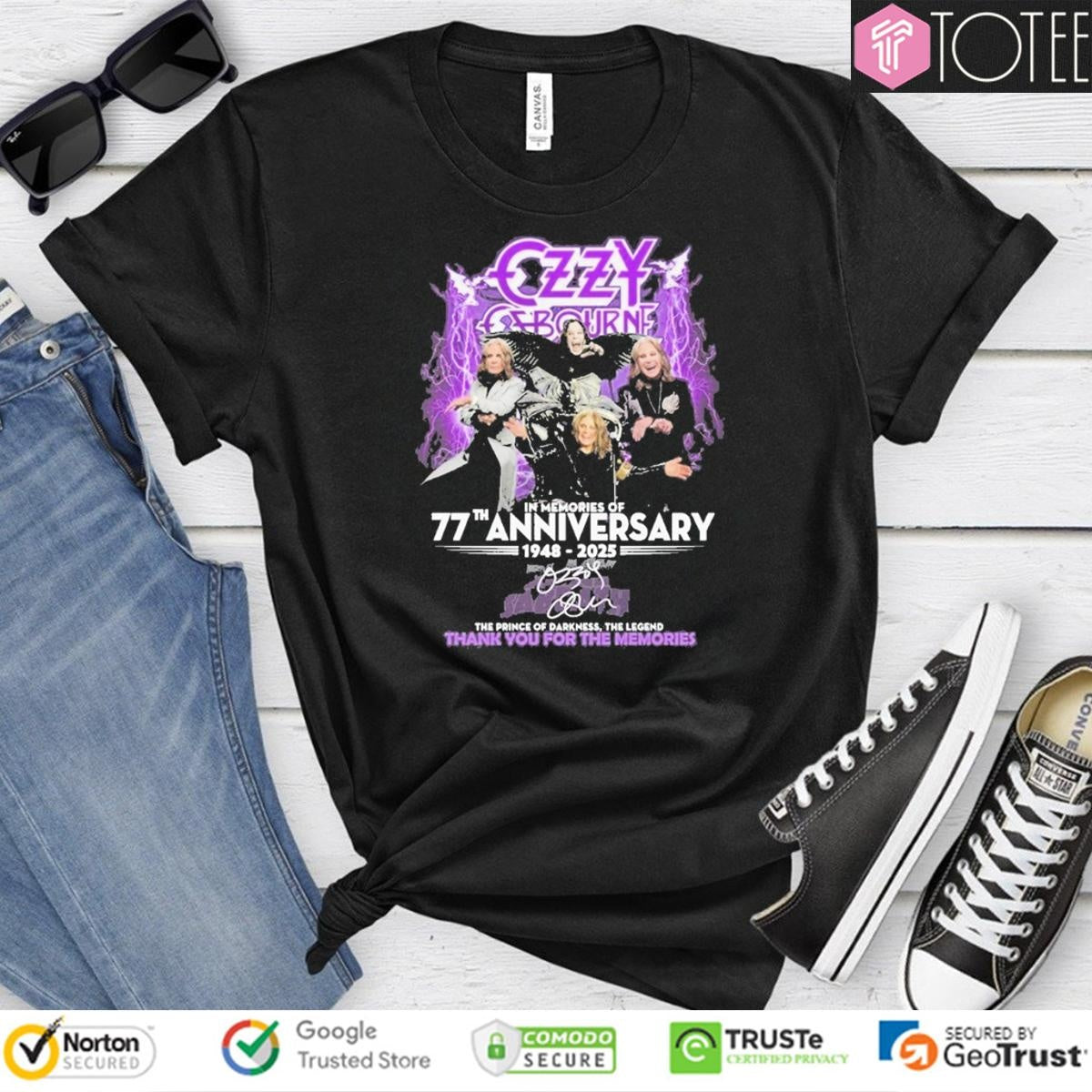 The Prince Of Darkness The Legend Ozzy Osbourne 1948-2025 Signature T-shirt