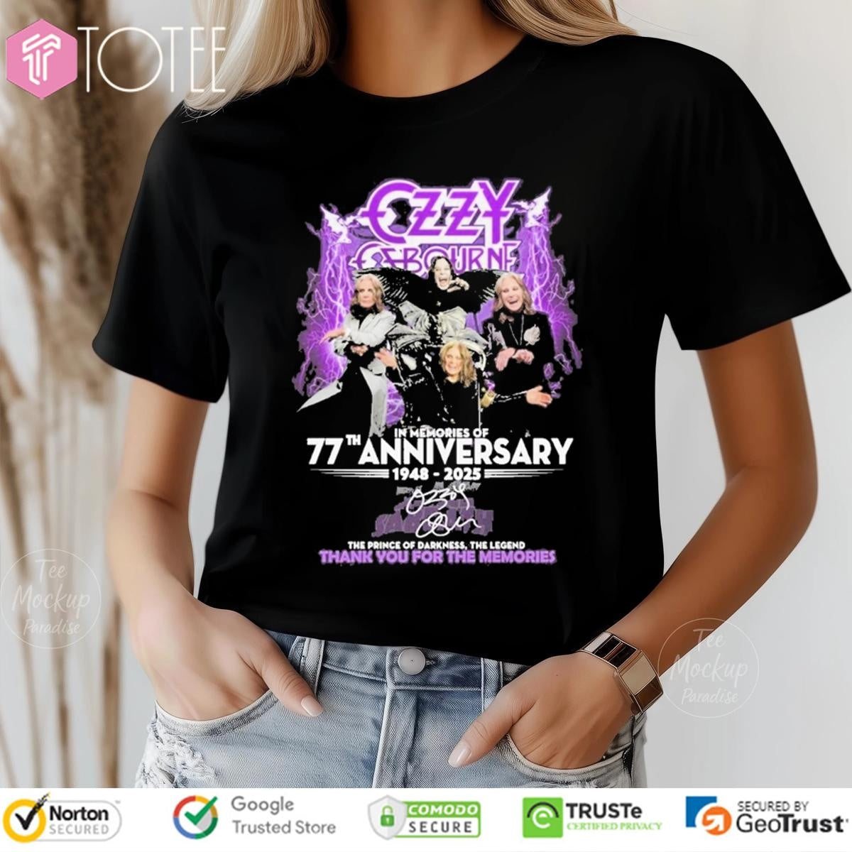 The Prince Of Darkness The Legend Ozzy Osbourne 1948-2025 Signature T-shirt