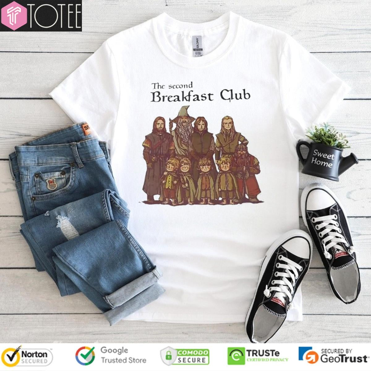 The Second Breakfast Club Lord Of The Rings Ver Cartoon T-shirt