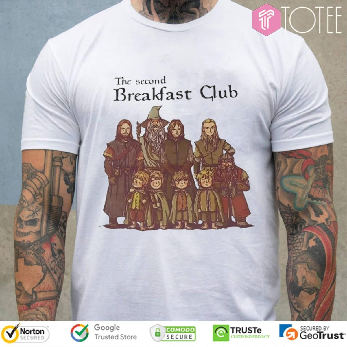 The Second Breakfast Club Lord Of The Rings Ver Cartoon T-shirt