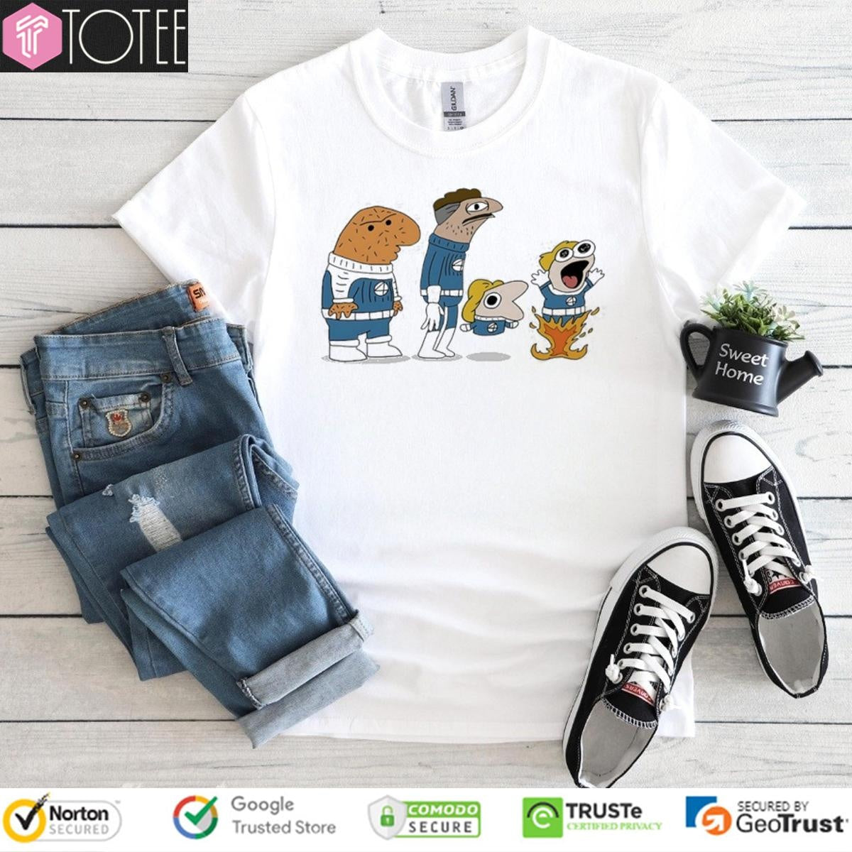 The Smiling Four Parody Smiling Friends Marvel Fantastic Four T-shirt