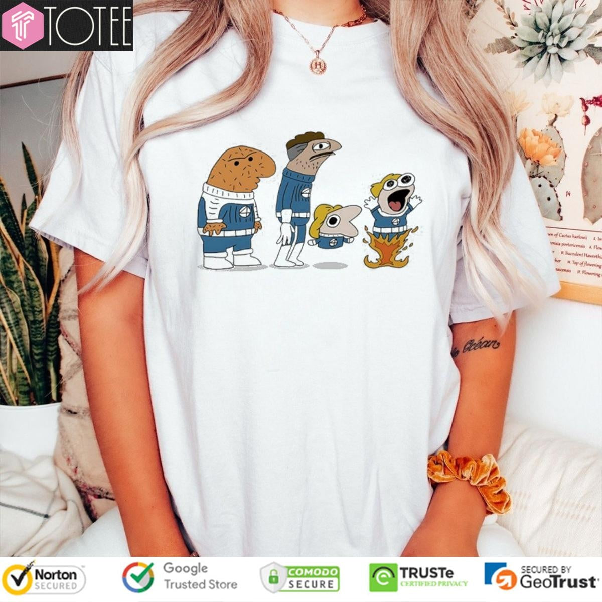 The Smiling Four Parody Smiling Friends Marvel Fantastic Four T-shirt