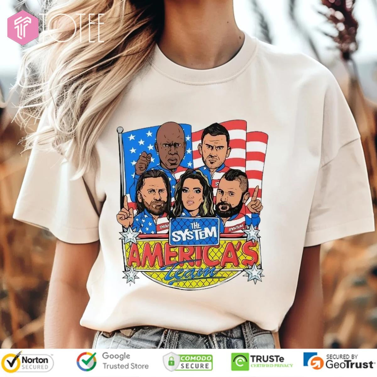 The System Americas Team Ver Cartoon T-shirt