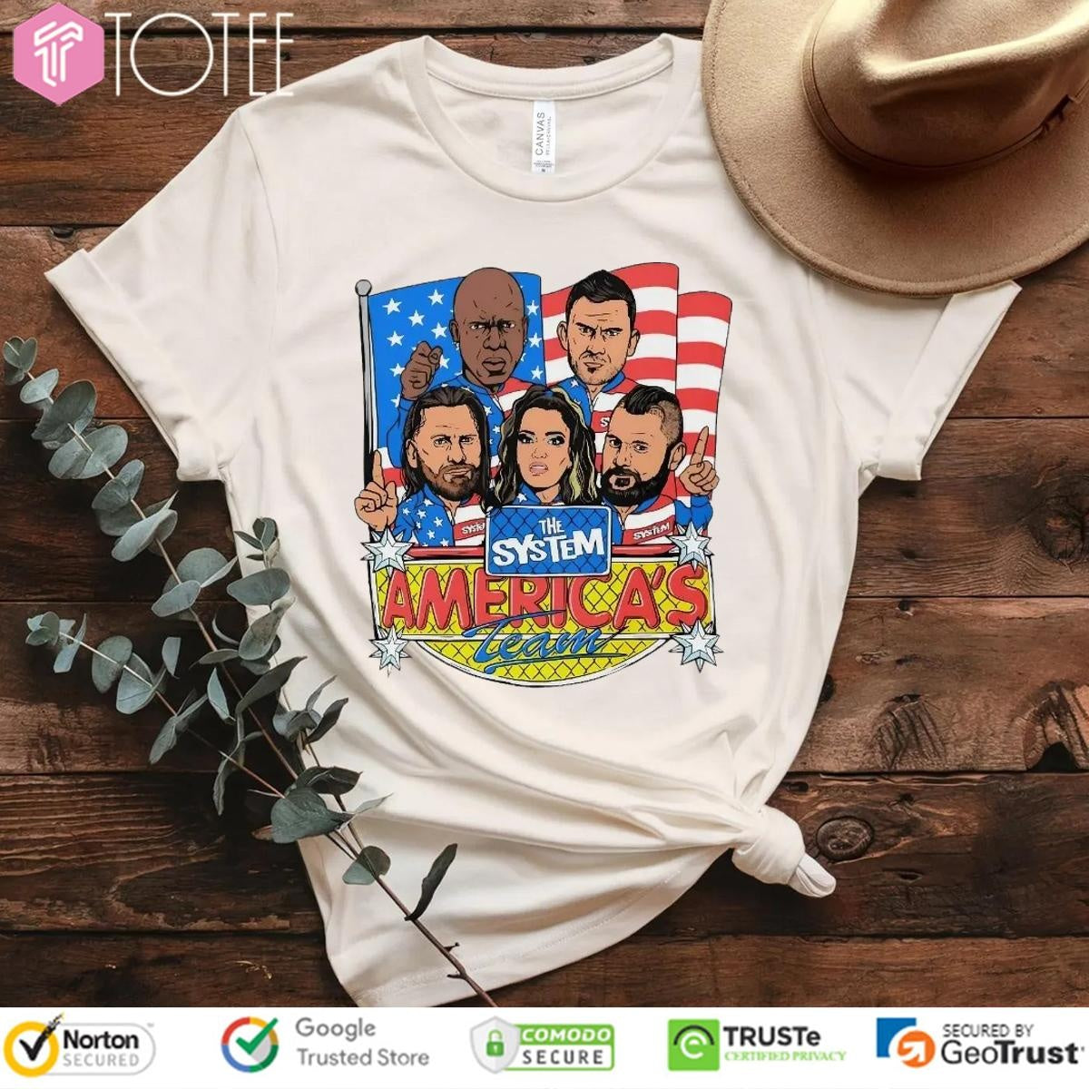 The System Americas Team Ver Cartoon T-shirt