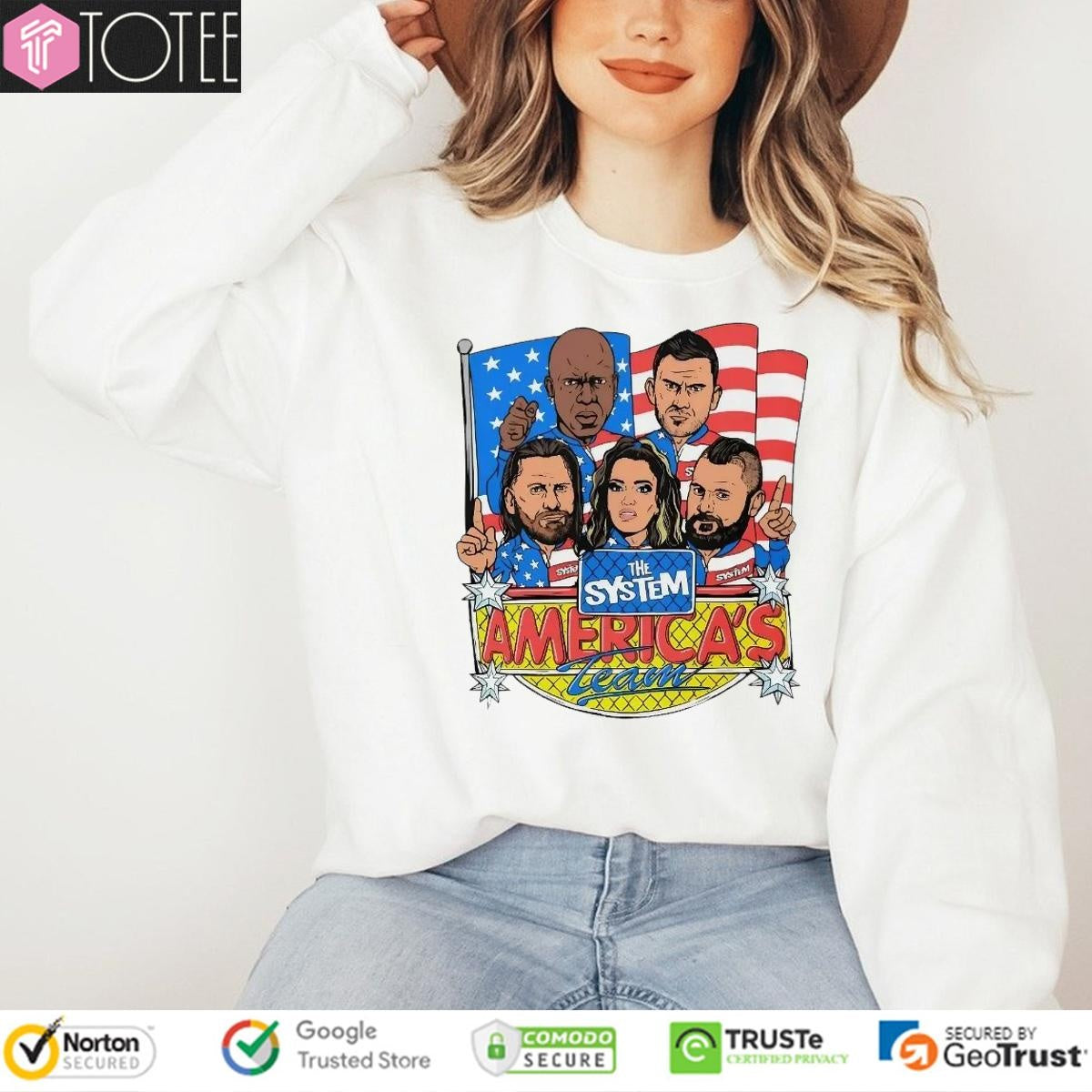 The System Americas Team Ver Cartoon T-shirt