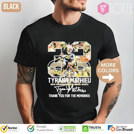 Tyrann Mathieu 32 New Orleans Saints Signature T-shirt