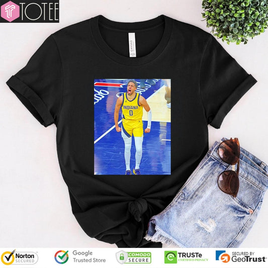 Tyrese Haliburton Indiana Pacers Game Frames T-shirt