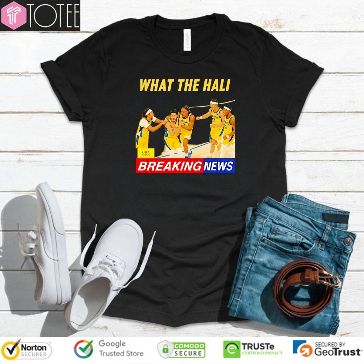 Tyrese Haliburton What The Hali Breaking News Indiana Pacers T-shirt