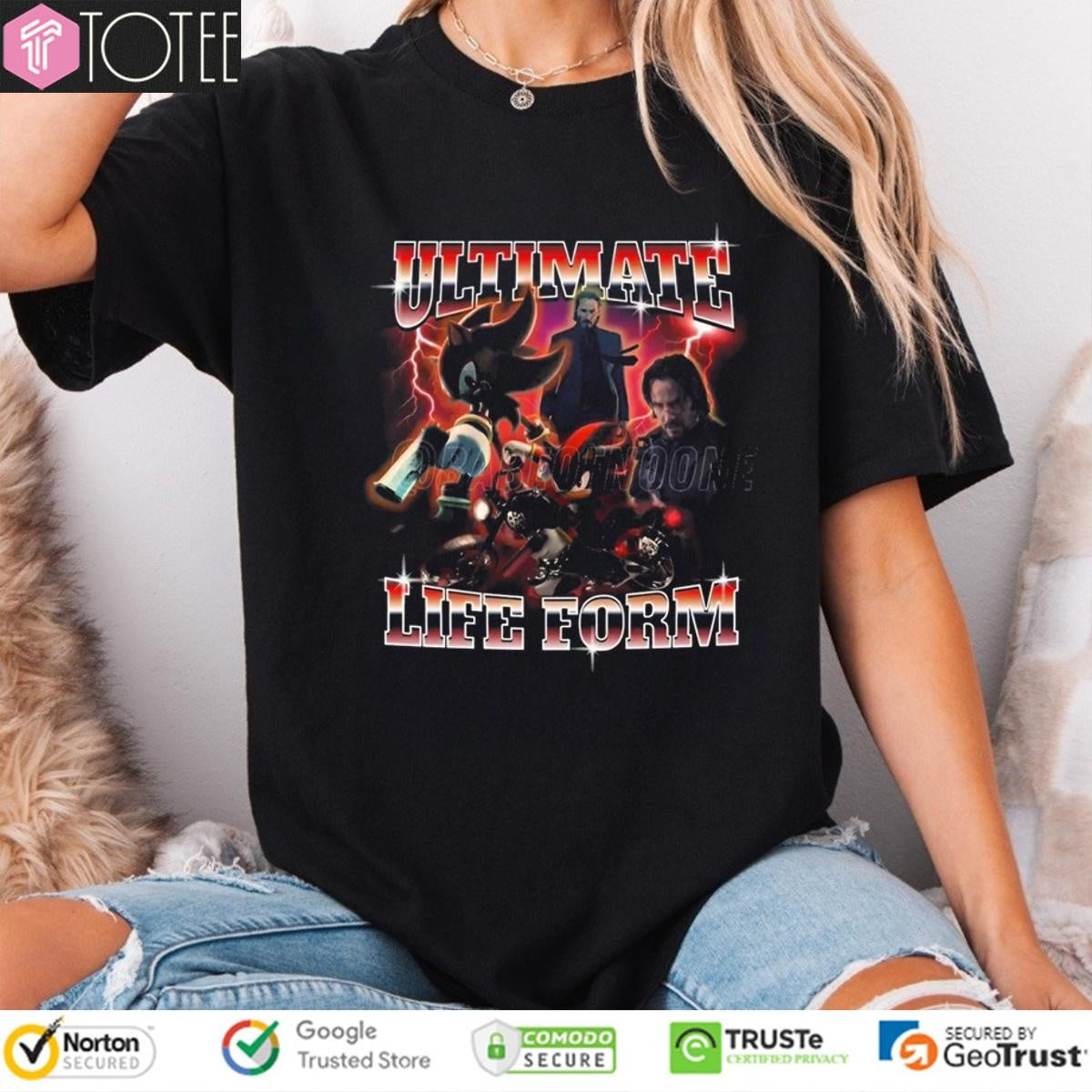 Ultimate Life Form Shadow The Hedgehog Sonic John Wick Bootleg T-shirt