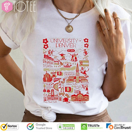 University Of Denver Art Illustration T-shirt