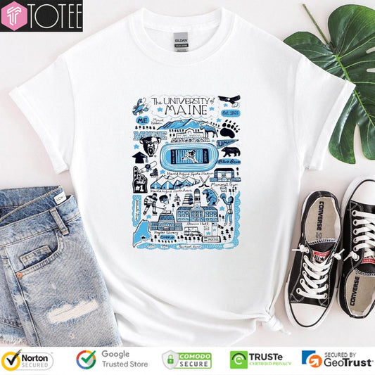 University Of Maine Art Illustration T-shirt