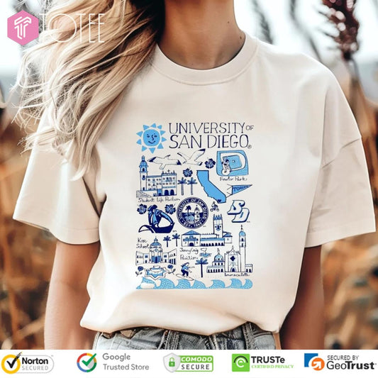 University Of San Diego Art Illustration T-shirt