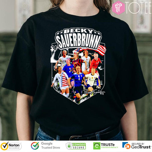 Uswnt Becky Sauerbrunn Farewell Signature T-shirt