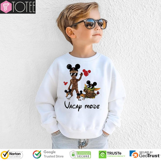 Vacay Mode Marvel Baby Groot Grogu Porg Star Wars Sweatshirt