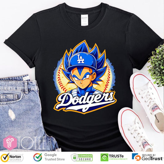 Vegeta Los Angeles Dodgers Baseball Dragon Ball Super T-shirt