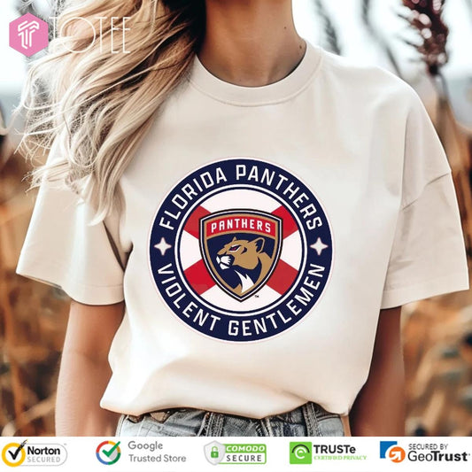 Violent Gentlement Florida Panthers Flag Logo T-shirt