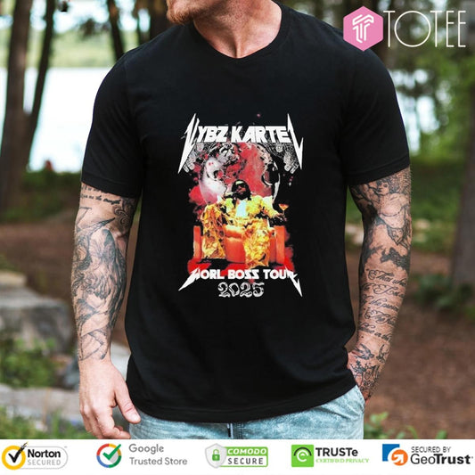 Vybz Kartel World Boss Tour 2025 T-shirt