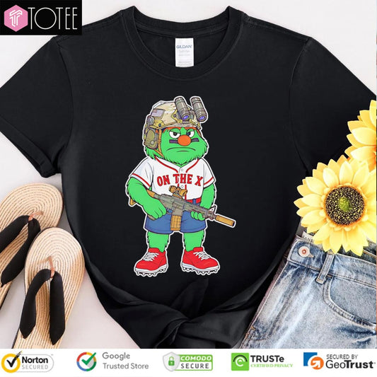 Wally The Green Monster Mascot Tactical Gear Boston Red Sox Baseball T-shirt