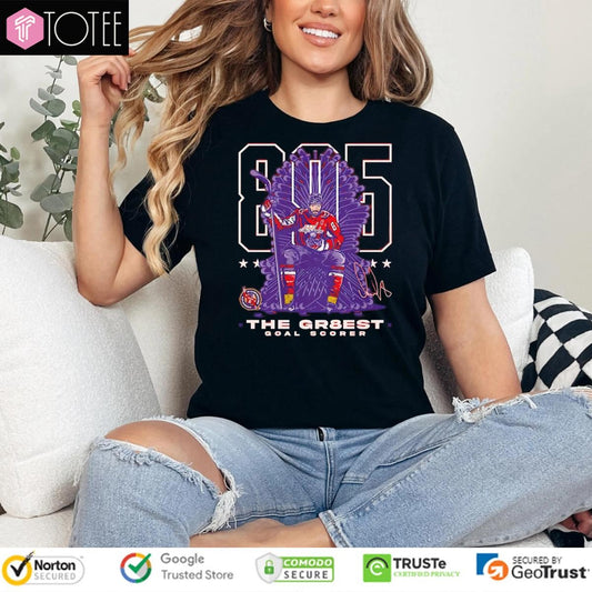 Washington Capitals Alex Ovechkin 895 The Gr8Est Goal Scorer Hockey Throne Signature T-shirt