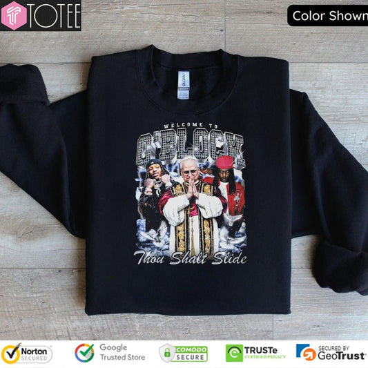 Welcome To Oblock Thou Shalt Slide Pope Leo Xiv Vintage Bootleg T-shirt