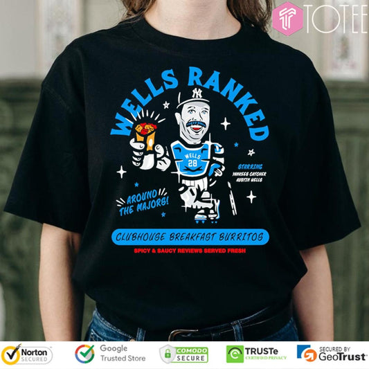 Wells Ranked Around The Majors Clubhouse Breakfast Burritos T-shirt