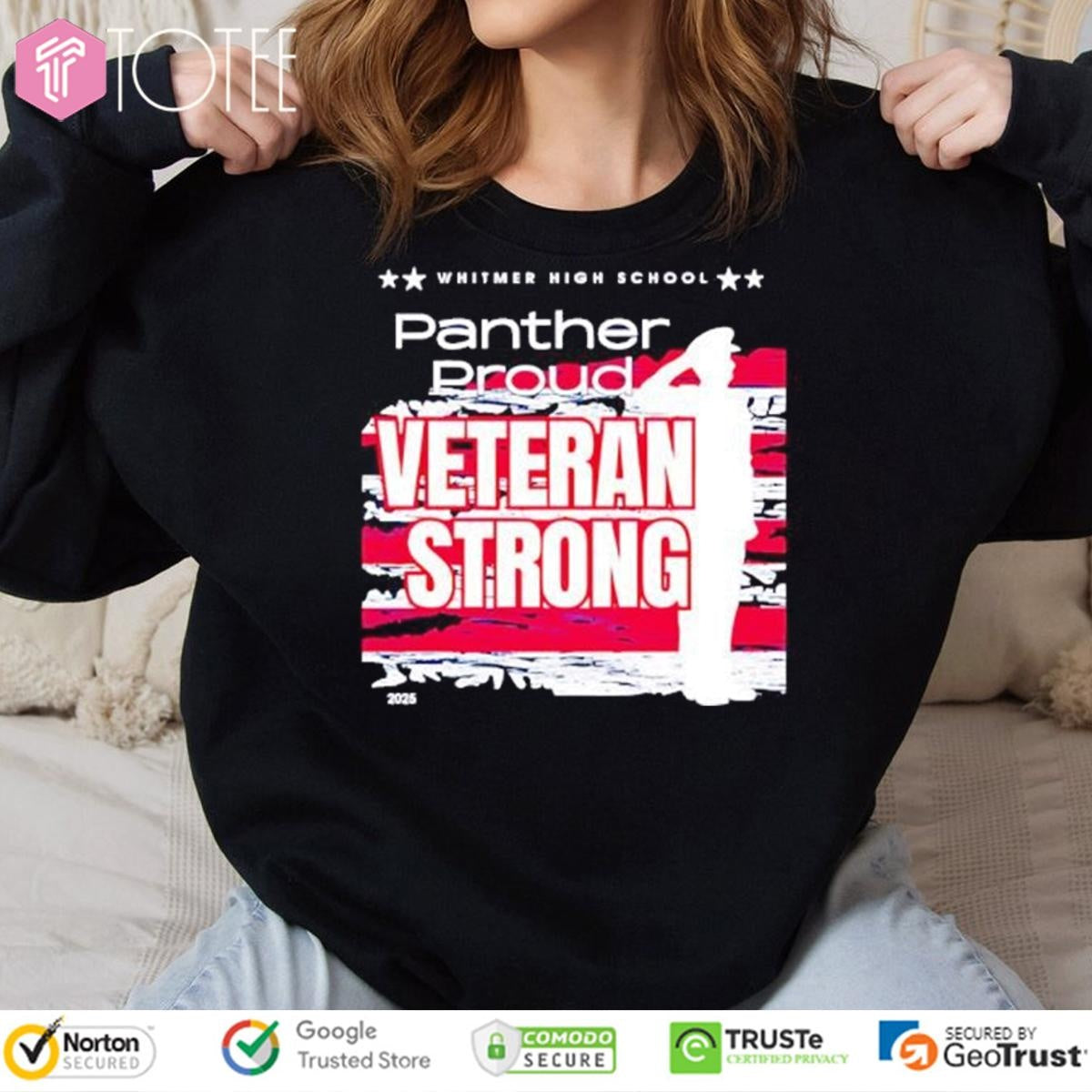 Whitmer High School Panther Proud Veteran Strong 2025 T-shirt