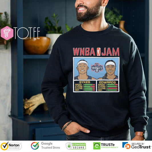 Wnba Jam Washington Mystics Brittney Sykes Aaliyah Edwards Sweatshirt