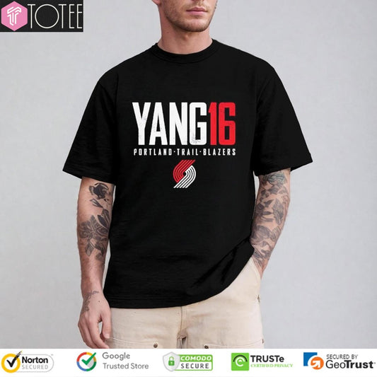 Yang 16 Portland Trail Blazers Yang Hansen T-shirt