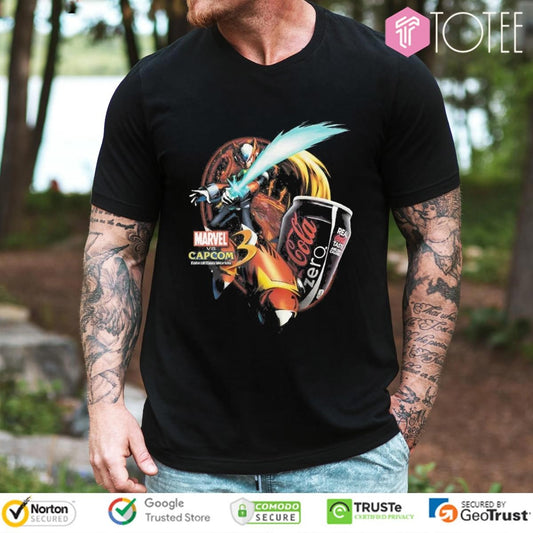 Zero Marvel Vs Capcom 3 Fate Of Two Worlds Coca Cola Zero T-shirt