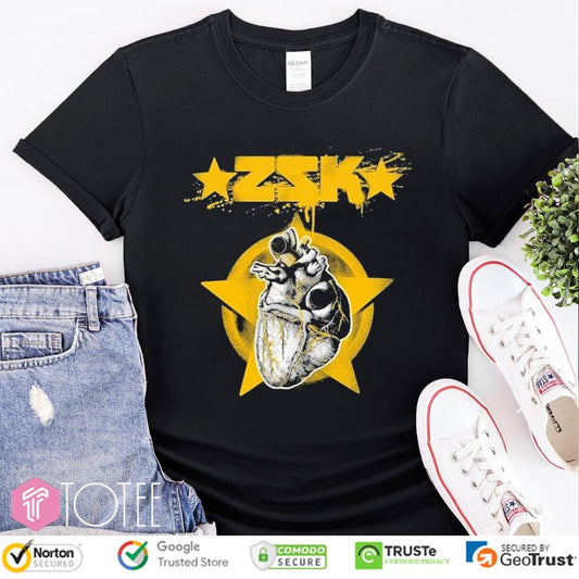 Zsk Herz Fur Die Sache 10 Jahae Tour 2024 Heart Star T-shirt
